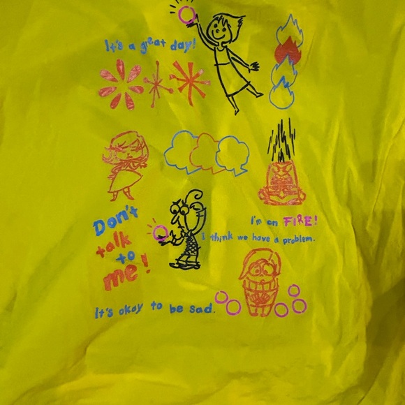 Disney Parks Pixar “Inside Out’ Windbreaker Yellow Size Adult - Picture 9 of 10